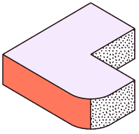 Miter coral block 1